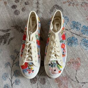 Keds x Rifle Paper Co Triple Kick sneakers 7.5 with beautiful embroidery